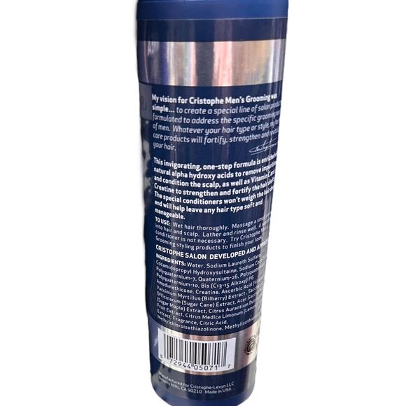 Christophe Beverly Hills Men's Grooming 2 in 1 Conditioning Shampoo 10 oz, 2 CT - Picture 2 of 2